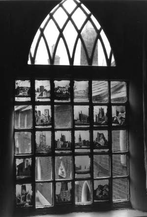 Arched window in chapel