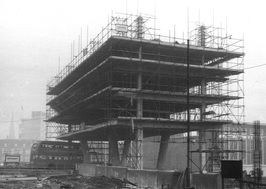 Ringway Centre construction, Jan 1959