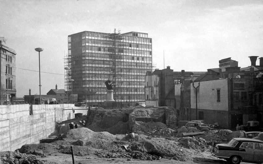 St Martin's House being constructed