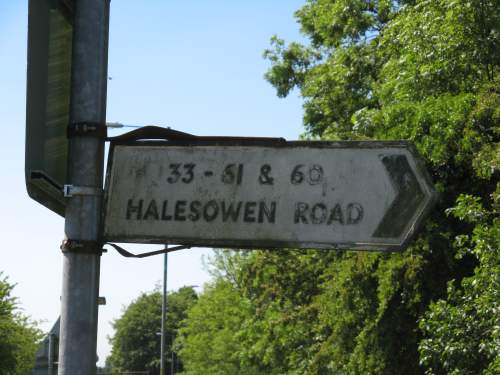 Sign for houses on old Halesowen Road