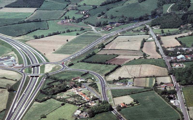 Aerial view of Lydiate Ash c.1966