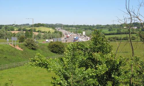 Roadworks for M5 near Lydiate Ash 2009