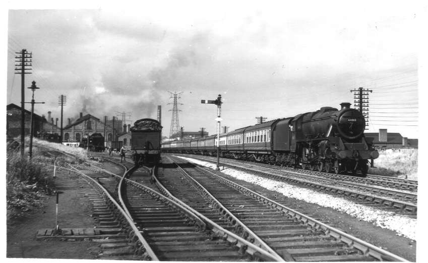 44813 passsing Bournville Shed