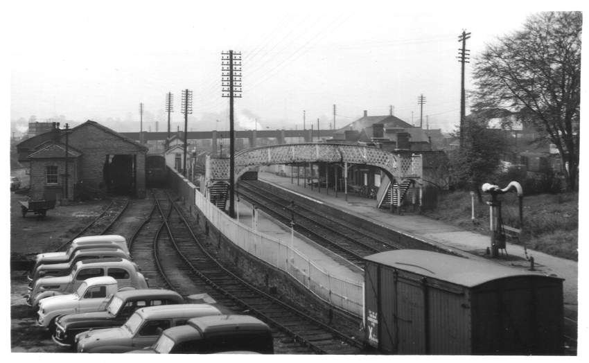 Evesham Station from High St 1962