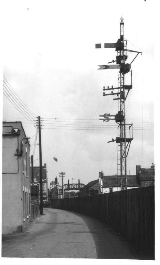 Home signal, Burnham branch, Highbridge 1963