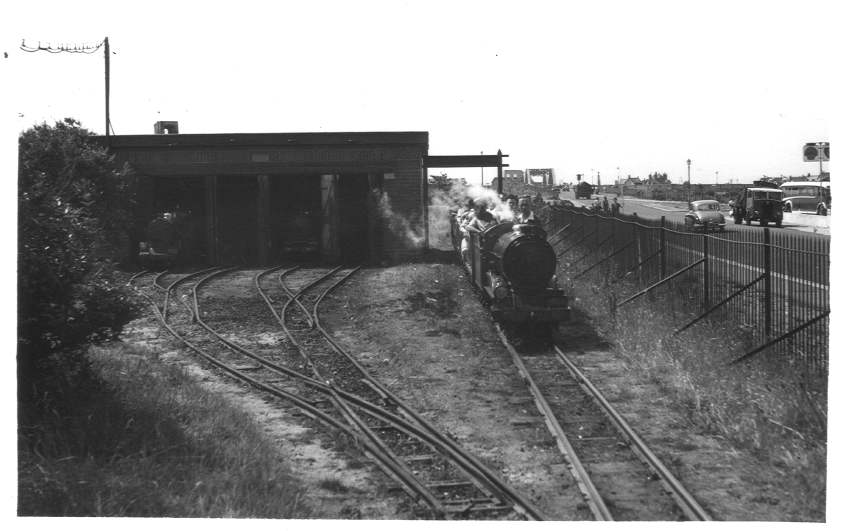 RMR Billy passing shed 1955